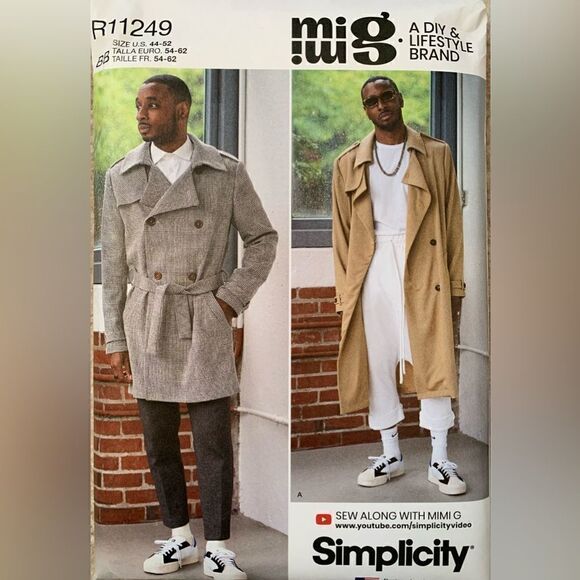 Simplicity mens coat pattern - Picture 1 of 2